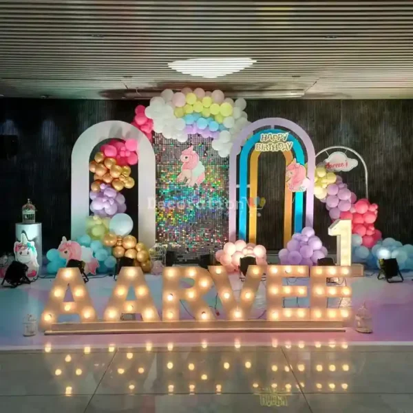 Unicorn Theme First Birthday Party.