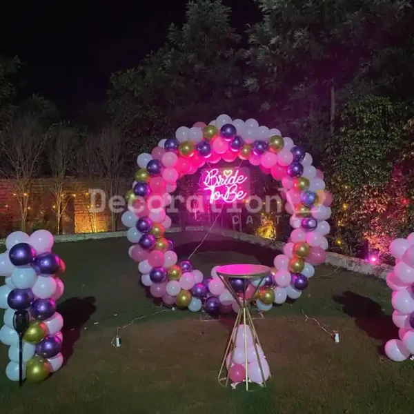 Bride-To-Be Balloon Circle – Outdoor Glam Photo Backdrop