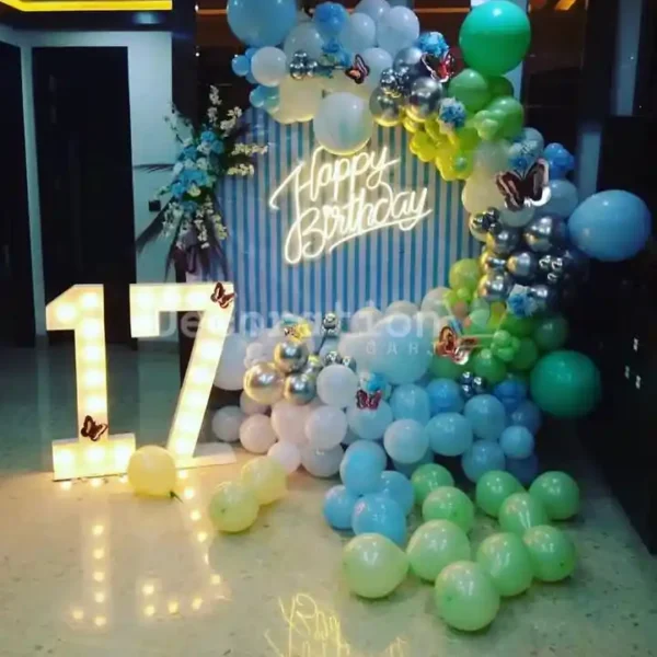 Pastel 17th Birthday Setup Butterfly Breeze Pastel Birthday Setup