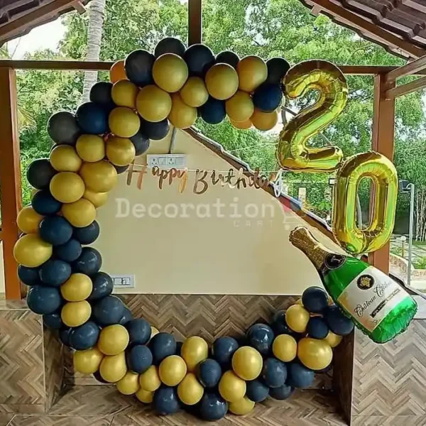 Champagne Celebration Balloon Ring for Birthday Cheers